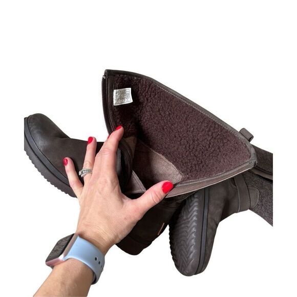 UGG Robbie Women’s Size 10 Brown Leather Wool Zipper Waterproof - Picture 10 of 10